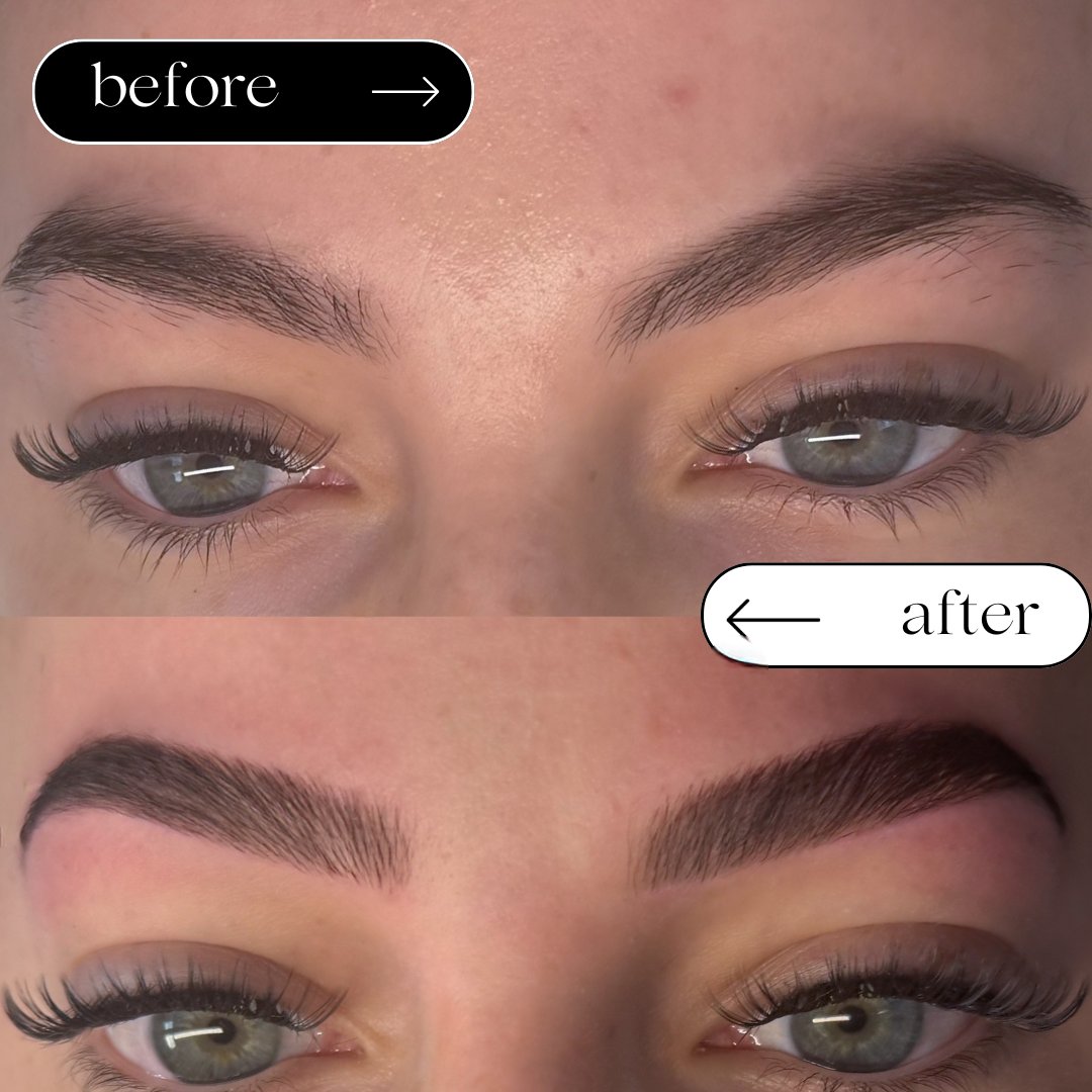 Brow lamination, defined finish